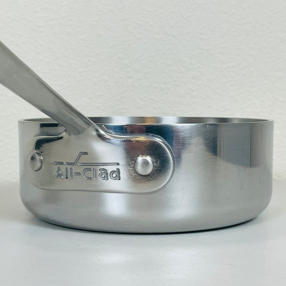 All-Clad Stainless Steel Saucepan 1 Qt Small Sauce Pan Cookware 6" No Lid